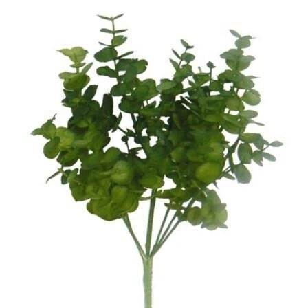 Kit 12 galhos Planta Artificial haste de eucalipto Cor:Verde - 1
