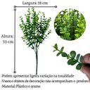 Ver imagem 3 de Kit 12 Galhos Planta Artificial Haste de Eucalipto Cor:verde