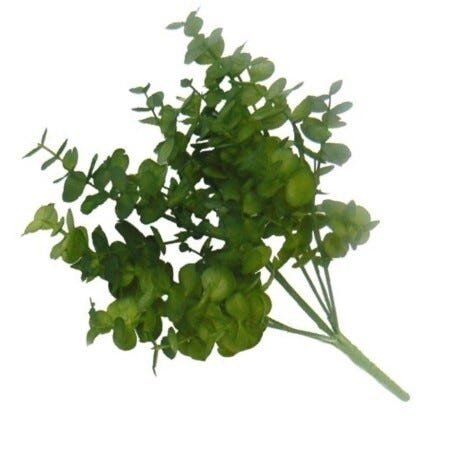 Kit 10 galhos de plantas decorativas eucaliptos artificiais Cor:Verde - 1