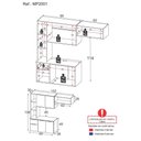 Ver imagem 4 de Cozinha Compacta com Armário e Balcão Mp2001 Sofia Multimóveis Preta