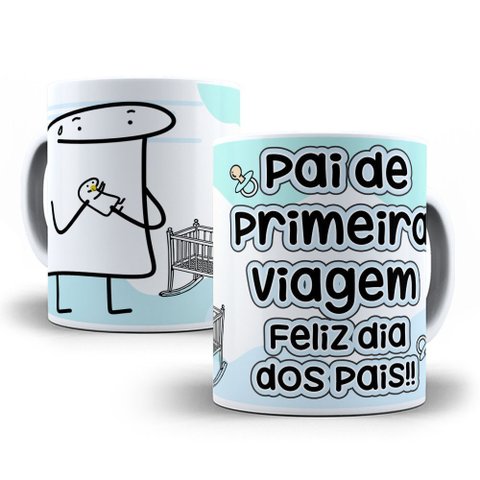 Caneca Flork de Porcelana Pai de Primeira Viagem