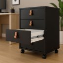 Ver imagem 4 de Gaveteiro com Rodinha Quarto Escritório 4 Gavetas Multiuso:preto