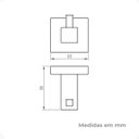 Ver imagem 2 de Cabide Gancho Toalheiro Quadra 80052 Cromado Vitta