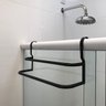 Porta Toalhas Duplo Toalheiro Para Box Preto Fosco 60cm - 2