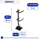 Ver imagem 7 de Porta Papel Higiênico Piso Chão Duplo Estilo Moderno Lavabos Banheiros Anti Ferrugem Base Silicone