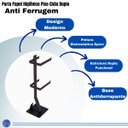 Ver imagem 4 de Porta Papel Higiênico Piso Chão Duplo Estilo Moderno Lavabos Banheiros Anti Ferrugem Base Silicone