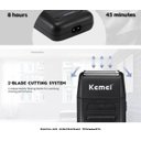 Ver imagem 4 de Kit Máquina de Barber Shaver Kemei Km-1102 Bivolt
