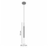 Pendente Teto Luminária Tubo Difusor Sala Quarto Hall Bronze - 3