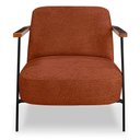 Ver imagem 6 de Kit 2 Poltronas Decorativa Eros Linho Bouclê com Base de Ferro Preto Ssx Multicoisas Marrom