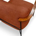 Ver mais imagens de Kit 2 Poltronas Decorativa Eros Linho Bouclê com Base de Ferro Preto Ssx Multicoisas Marrom