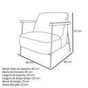 Ver imagem 2 de Kit 2 Poltronas Decorativa Eros Linho Bouclê com Base de Ferro Preto Ssx Multicoisas Marrom