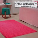 Ver imagem 2 de Tapete Passadeira 50x100cm Classic Peludo Liso Rosa Pink