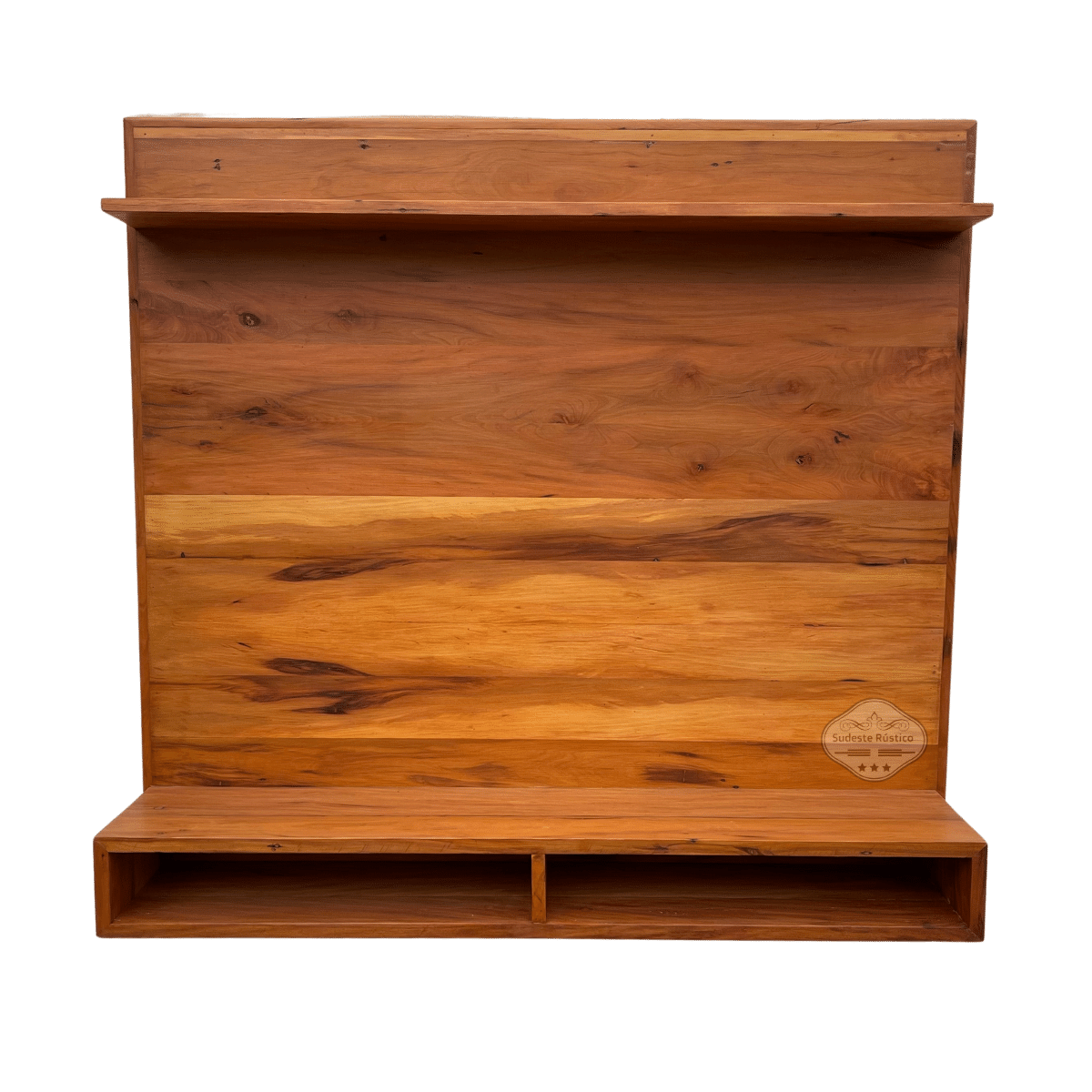 Ver imagem 1 de Painel em Madeira de Demolição 133 X 133 com Prateleira e Nicho Peroba Rosa Sudeste Rústico