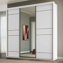 Ver imagem 1 de Guarda Roupa Casal 3 Portas 1 Espelho 100% Mdf Qualitá Belmax