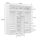 Ver imagem 4 de Guarda Roupa Casal 3 Portas 1 Espelho 100% Mdf Qualitá Belmax