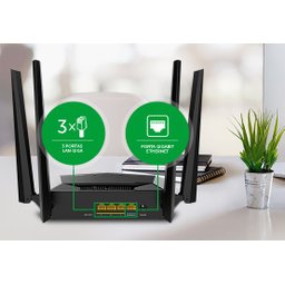 Roteador Wifi 5 Dual Band AC1200 Wi-Force Intelbras W5-1200G Repetidor Wireless 2,4GHZ E 5GHz Portas - 9