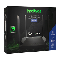 Roteador Wifi 5 Dual Band AC1200 Wi-Force Intelbras W5-1200G Repetidor Wireless 2,4GHZ E 5GHz Portas - 2
