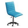 Poltrona Escritório Base Rodízio Rodinhas Pistão - Azul - Liso - 1