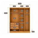Ver imagem 2 de Guarda-Roupa Modulado Reflecta com LED Canto Oblíquo 7 Portas 6 Gavetas 100% MDF Cairo