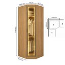 Ver imagem 7 de Guarda-Roupa Modulado Reflecta com LED Canto Oblíquo 7 Portas 6 Gavetas MDF Cairo Marrom/Cinamomo