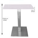Ver imagem 4 de Mesa de Jantar Quadrada 60 cm Tampo Branco em MDP Base Alpha Inox
