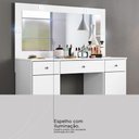 Ver imagem 7 de Camarim Penteadeira 3 Gavetas 2 Porta com Led Viena - Branco