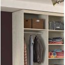Ver imagem 4 de Guarda-Roupa Solteiro 2 Portas com 1 Espelho MDF 771E1 Marfim Areia Foscarini