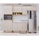 Ver imagem 4 de Cozinha Modulada Compacta 4 Peças sem Tampo Isis Luciane Móv Avelã-mocca Laca