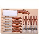 Ver imagem 3 de Kit Churrasco ou Cozinha Com Maleta 25 Peças Em Aço Inox