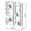 Ver imagem 3 de Guarda Roupa Closet Gavetas e Cabideiro Dalla Costa 100% Mdf -freijó/preto Fosco