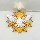 Ver imagem 2 de 10 Chaveiros Divino Espírito Santo 7x7cm Acrílico Espelhado