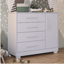 Ver imagem 4 de Cômoda Infantil Charlô Peroba Branco 100% Mdf 1 Porta Lisa