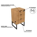 Ver imagem 6 de Mesa para Escritório Estilo Industrial em L 1,36m 1 Gaveta Me4157 Tecno Mobili - Amêndoa/preto