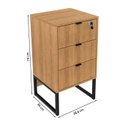 Ver imagem 5 de Mesa para Escritório Estilo Industrial em L 1,36m 1 Gaveta Me4157 Tecno Mobili - Amêndoa/preto