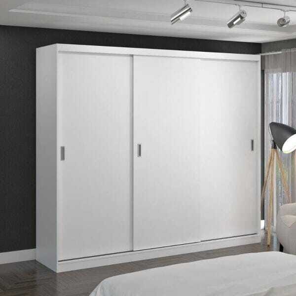 Guarda Roupa Casal Portas De Correr Mdf Branco Foscarini Madeiramadeira