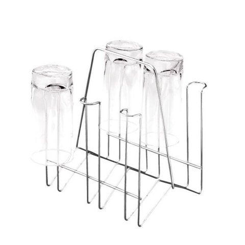 Porta Copos De Mesa com Alca - Prata com Metalico - SCH1031 - Aramados Schmitt