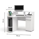 Ver imagem 4 de Mesa para Computador de Canto 1 Gaveta 1 Porta S975 Kappesberg - Branco