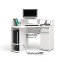 Ver imagem 2 de Mesa para Computador de Canto 1 Gaveta 1 Porta S975 Kappesberg - Branco