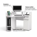 Ver imagem 3 de Mesa para Computador de Canto 1 Gaveta 1 Porta S975 Kappesberg - Branco