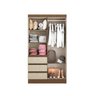 Guarda-Roupa Roupeiro Treviso 4 Portas Legno Naturale Tx Legno Arena Tx com Espelho 197cm 01.43.010.29 - 2