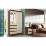 Guarda-Roupa Roupeiro Treviso 4 Portas Legno Naturale Tx Legno Arena Tx com Espelho 197cm 01.43.010.29 - 3