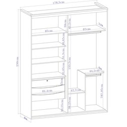 Guarda Roupa Solteiro 2 Portas Espelho MDF Luminum Belmax - 5