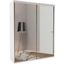 Ver imagem 2 de Guarda Roupa Solteiro 2 Portas Espelho MDF Luminum Belmax
