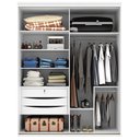 Ver imagem 3 de Guarda Roupa Solteiro 2 Portas Espelho MDF Luminum Belmax