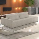 Ver imagem 6 de Sofá Ilha Modular para Sala 232cm com Puff Dublin K01 Bouclê Bege - Lyam Decor
