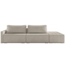 Ver imagem 5 de Sofá Ilha Modular para Sala 232cm com Puff Dublin K01 Bouclê Bege - Lyam Decor