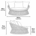 Ver imagem 4 de Chaise Área Externa Monza Alumínio Pintura Corda Náutica Trama