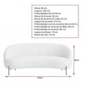 Ver imagem 5 de Sofá Pluma 3 Lugares 230cm Cinza Bouclé Estrutura Madeira Sallar Home