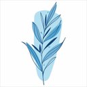 Ver imagem 4 de Adesivo Floral Boho Azul Estilo Nórdico 47x90 Minimalista Mod.03