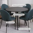 Ver imagem 2 de Mesa de Jantar Redonda para 4 Lugares Ollie 90 Cm - Preto